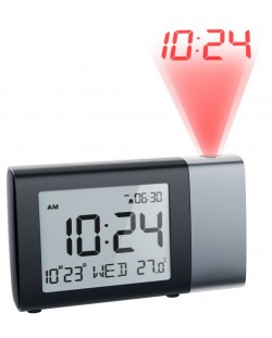 Часовник с аларма Xmart - AC-50P, черен/сребрист