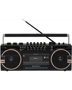 Радиокасетофон Ricatech - PR1980 Ghettoblaster, черен