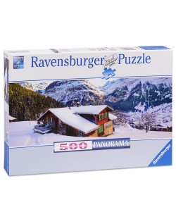 Пъзел Ravensburger 500 части - Къща в Алпите