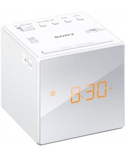 Радио колонка с часовник Sony - ICF-C1, бяла