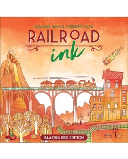 Настолна игра Railroad Ink - Blazing Red Edition