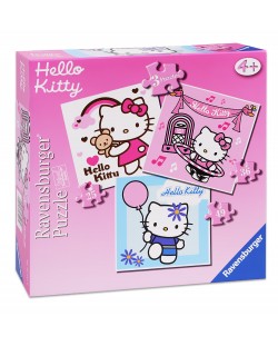 Пъзел Ravensburger 3 в 1 от 110 части - Hello Kitty