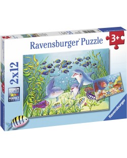 Пъзел Ravensburger от 2 x 12 части - Морско дъно