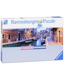 Панорамен пъзел Ravensburger 2000 части - Вечер във Венеция