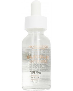 Revolution Skincare Ексфолиращ серум за лице Glycolic 15%, 30 ml