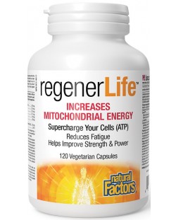 RegenerLife Increases Mitochondrial Energy, 120 капсули, Natural Factors