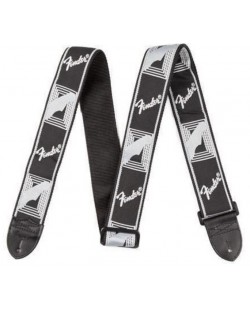 Ремък за китара Fender - Monogrammed Strap BK/LG/DG, черен