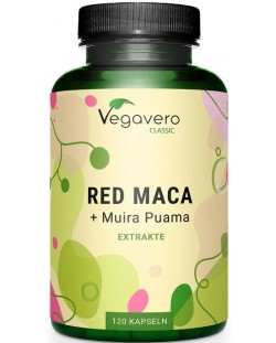 Red Maca + Muira Puama Extrakte, 120 капсули, Vegavero