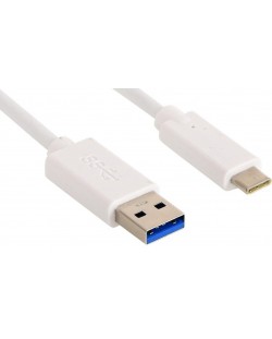 Кабел Sandberg - USB-C/USB 3.0, 1 m, бял