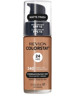 Revlon Colorstay Фон дьо тен, за мазна кожа, Early Tan, N340, 30 ml