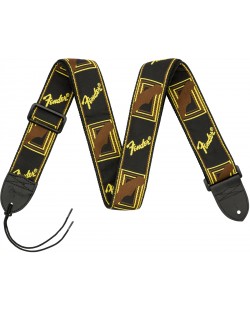 Ремък за китара Fender - Monogrammed Strap, кафяв/жълт