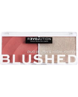 Relove by Revolution Палитра руж и хайлайтър Blushed Cute, 5.8 g