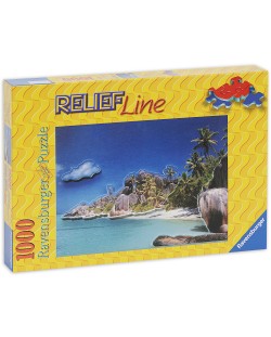 Релефен пъзел Ravensburger от 1000 части - Сейшелски острови