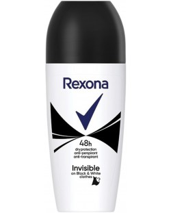 Rexona Стик против изпотяване Invisible Black & White, 50 ml