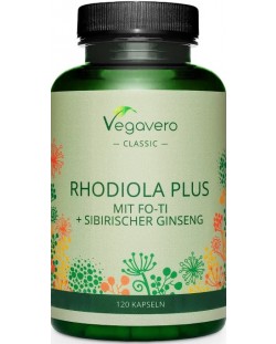 Rhodiola Plus, 120 капсули, Vegavero