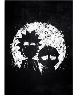 Метален постер Displate - Rick and Morty