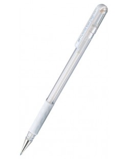 Ролер Pentel - Hybrid Pastel K 118 L - 0.8mm, бял