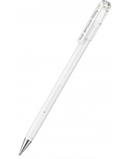 Ролер Pentel - Hybrid Milky K 108, 0.8 mm, бял