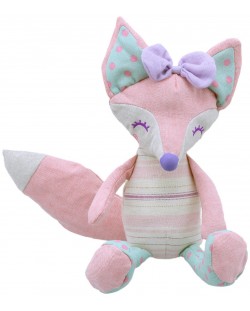 Плюшена играчка The Puppet Company Wilberry Linen - Розова лисица, от лен, 33 cm