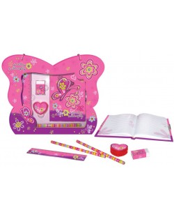 Комплект Thinkle Stars - Чанта пеперуда с таен дневник, розова