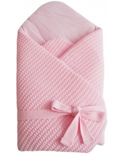 Плетено одеяло EKO - Светлорозово, 75 х 75 cm
