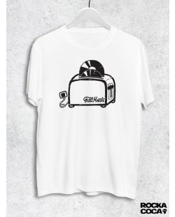 Тениска RockaCoca Toaster, бяла, размер S