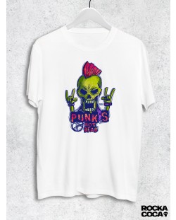 Тениска RockaCoca Punk's not dead, бяла, размер M