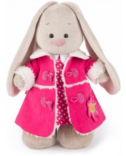 Плюшена играчка Budi Basa - Зайка Ми, с рокля и розово палто, 32 cm