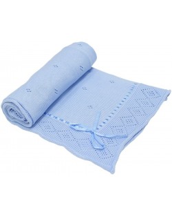 Одеяло с панделка EKO - Синьо, 80 х 70 cm