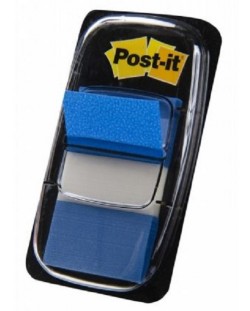 Самозалепващи индекси Post-it 680-2 - Сини, 2.5 х 4.3 cm, 50 броя