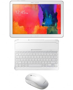 Samsung GALAXY Tab Pro 12.2" - бял с Bluetooth клавиатура и мишка