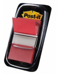 Самозалепващи индекси Post-it 680-1 - Червени, 2.5 х 4.3 cm, 50 броя