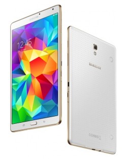 Samsung GALAXY Tab S 8.4" 4G/LTE - бял + калъф Simple Cover Titanium Bronze