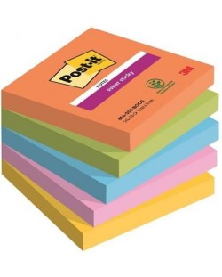 Самозалепващи листчета Post-it - Super Sticky, 5 опаковки х 90 листа