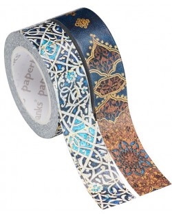 Декоративно тиксо Paperblanks - Granada Turquoise & Safavid Indigo, 2 броя