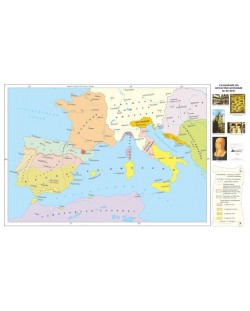 Създаване на Кралство Испания ХІ-ХV век (стенна карта)