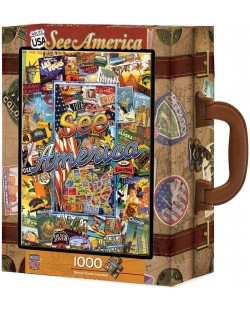 Пъзел в куфарче Master Pieces от 1000 части - Виж Америка