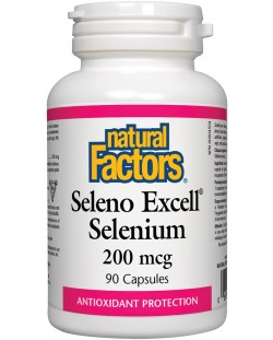 Seleno Excell Selenium, 200 mcg, 90 капсули, Natural Factors