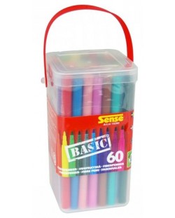 Цветни флумастери Sense Basic – 60 броя