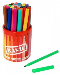 Цветни флумастери с моливник Sense Basic – 42 броя