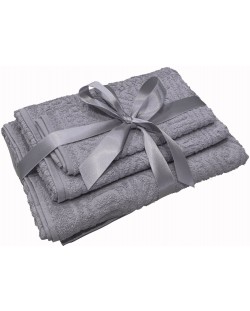 Сет от 3 памучни кърпи Aglika - Boho, сиви