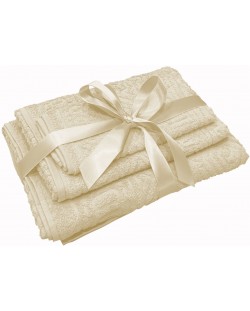Сет от 3 памучни кърпи Aglika - Boho, екрю