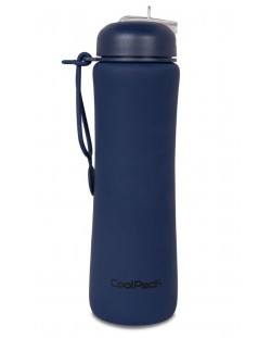 Сгъваема силиконова бутилка Cool Pack Pump - Rpet Blue, 600 ml