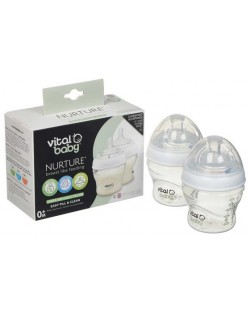 Шишета за хранене Vital Baby - Anti-Colic, 150 ml, 0+ месеца, 2 броя