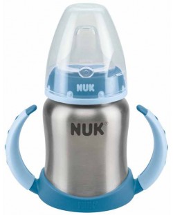 Шише от неръждаема стомана Nuk First Choice - 125 ml, синьо