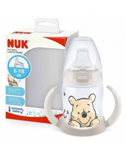 Шише NUK First Choice - Disney, TC, PP, с накрайник за сок, 150 ml, Мечо Пух