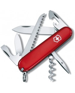 Швейцарски джобен нож Victorinox Camper - Червен, блистер