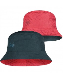 Шапка BUFF - Travel Bucket Hat Collage, размер S/M, червена/черна