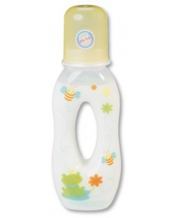 Шише с дупка Baby Nova - PP, 250 ml, жълто