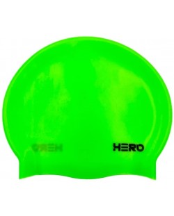 Шапка за плуване HERO - Silicone Swimming Helmet, светлозелена